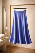Robin satin midi skirt