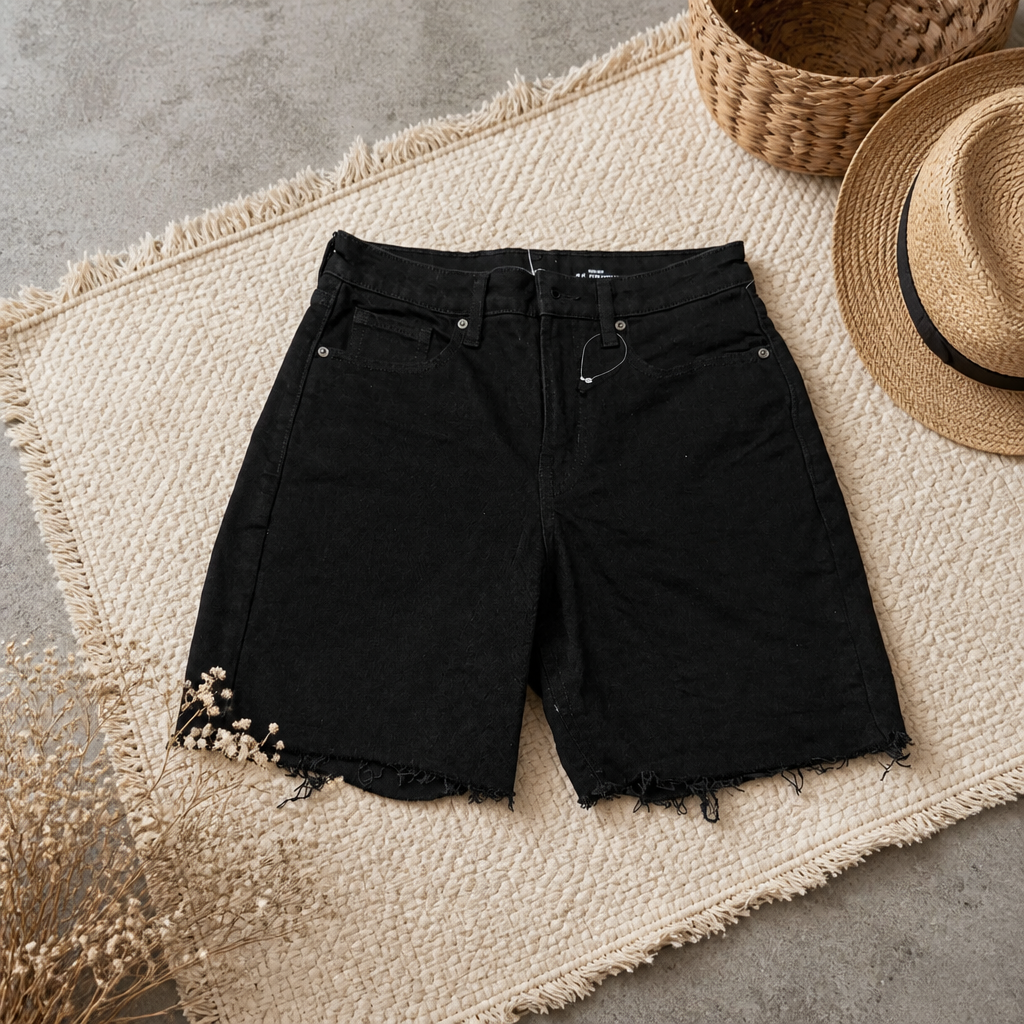 Old Navy black denim shorts